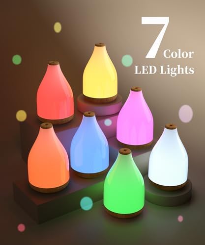 Difusor de Aceites Esenciales KinYiLO Grande de 300ML, Humidificador Ultrasonico con Luz Ambiental y Temporizador, Decoración Moderna, Color Café - imagen 6