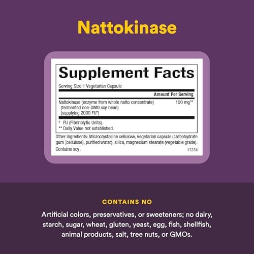 Natural Factors - Nattokinasa 100mg, Apoya la Salud Circulatoria, 60 Cápsulas Vegetarianas - imagen 4