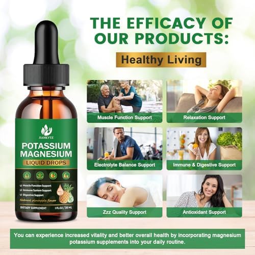 Suplemento de Potasio y Magnesio (Paquete de 2) para Salud Inmunológica y Soporte Muscular, Alta Absorción, Complejo Triple de Magnesio con - imagen 4