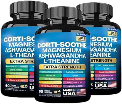 Suplemento Zoyava Corti-Soothe para el manejo del cortisol, 200mg de Magnesio, 150mg de L-Teanina, Ashwagandha y más, 60 cápsulas - imagen 5