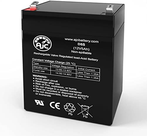 Batería AJC Compatible con APC Back-UPS 6 Salidas 450VA 120V BN450M Batería UPS 12V 5Ah - imagen 1