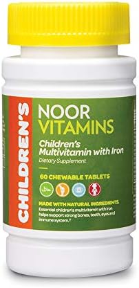 Noor Vitamins Multivitamínico Halal para Niños Masticable: Vitaminas Esenciales para Inmunidad, Huesos y Salud Visual con Hierro - Sin GMO y Sin - imagen 1