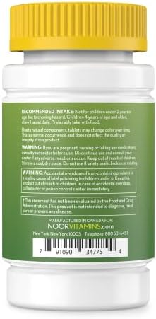 Noor Vitamins Multivitamínico Halal para Niños Masticable: Vitaminas Esenciales para Inmunidad, Huesos y Salud Visual con Hierro - Sin GMO y Sin - imagen 6