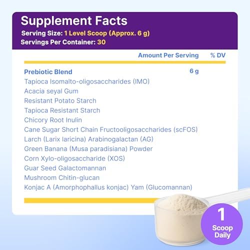 Polvo de Fibra Prebiótica InnovixLabs para la Salud Digestiva y del Intestino, Suplemento Alto en Fibra para Hombres y Mujeres, con Raíz de - imagen 4