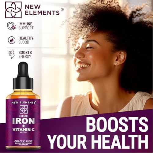 Suplemento de Hierro Líquido [2 Paquetes] con Vitamina C – 18mg de Hierro y 50mg de Vitamina C para Apoyo en Anemia – Gotas para Aumentar Sangre para - imagen 4