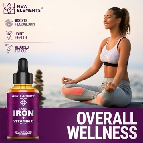 Suplemento de Hierro Líquido [2 Paquetes] con Vitamina C – 18mg de Hierro y 50mg de Vitamina C para Apoyo en Anemia – Gotas para Aumentar Sangre para - imagen 5