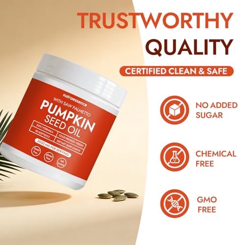 Aceite de Semilla de Calabaza Nutra Essence con Saw Palmetto - Aceite Virgen Prensado en Frío, Rico en Ácidos Grasos Esenciales y Fitoesteroles - - imagen 2