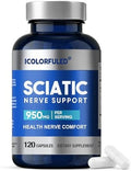 Cápsulas para el Nervio Ciático, Suplemento de Soporte Nervioso con 300mg de Ácido Alfa Lipoico y Vitaminas B, 120 Cápsulas para Comodidad en Cadera, - imagen 1