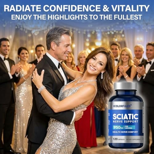 Cápsulas para el Nervio Ciático, Suplemento de Soporte Nervioso con 300mg de Ácido Alfa Lipoico y Vitaminas B, 120 Cápsulas para Comodidad en Cadera, - imagen 6