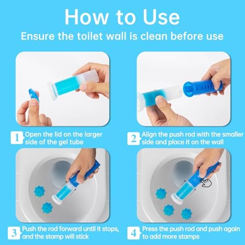 6 Paquetes de Gel para Inodoro - Sellos de Gel de Repuesto Compatibles con Scrubbing Bubbles, Evita la Cal y Manchas, Limpieza y Frescura, 6 Paquetes - imagen 5