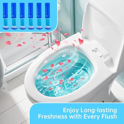 6 Paquetes de Gel para Inodoro - Sellos de Gel de Repuesto Compatibles con Scrubbing Bubbles, Evita la Cal y Manchas, Limpieza y Frescura, 6 Paquetes - imagen 7