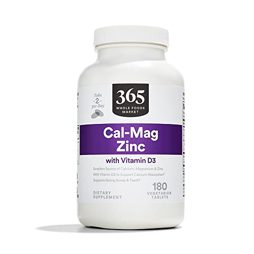 365 de Whole Foods Market, Cal-Mag-Zinc con Vitamina D3, Vegetariano, 180 Cápsulas - imagen 6