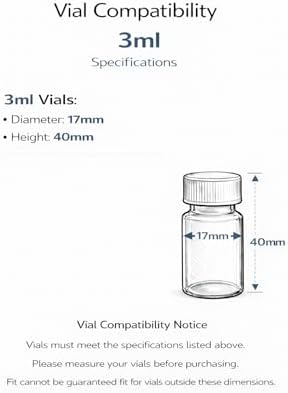 Estuche de Almacenamiento para Viales de 3ml (17mm x 40mm) – Compatible con GLP-1, Insulina, Péptidos y TRT – Organizador de Viaje y Refrigerador - imagen 5