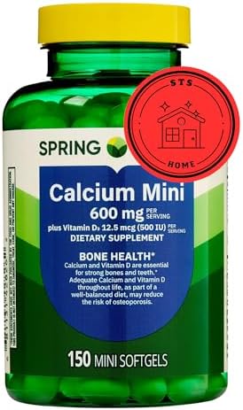 Suplemento de Calcio Spring Valley con Vitamina D3, 150 Mini Softgels de 600 mg + Sticker STS - imagen 1