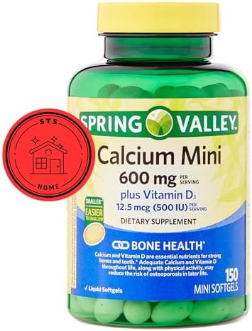 Suplemento de Calcio Spring Valley con Vitamina D3, 150 Mini Softgels de 600 mg + Sticker STS - imagen 3