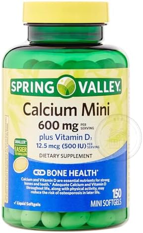 Suplemento de Calcio Spring Valley con Vitamina D3, 150 Mini Softgels de 600 mg + Sticker STS - imagen 4