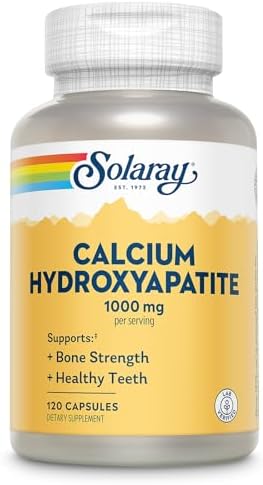 Solaray Hidroxiapatito de Calcio 1000mg - Suplementos de Calcio para Hombres y Mujeres, Cápsulas en Polvo para Huesos y Dientes Saludables - 120 - imagen 1