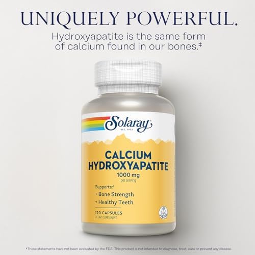 Solaray Hidroxiapatito de Calcio 1000mg - Suplementos de Calcio para Hombres y Mujeres, Cápsulas en Polvo para Huesos y Dientes Saludables - 120 - imagen 3