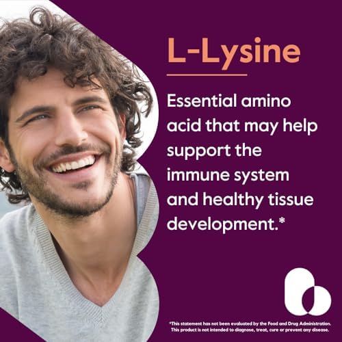 BESTVITE L-Lisina 500mg (240 Cápsulas Veganas) - Sin Rellenos ni Estearatos - No GMO - Sin Gluten - Apoya la Piel, Labios y Salud Inmunológica* - imagen 2