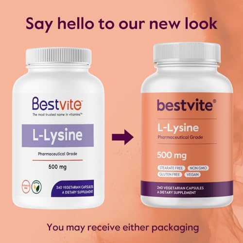 BESTVITE L-Lisina 500mg (240 Cápsulas Veganas) - Sin Rellenos ni Estearatos - No GMO - Sin Gluten - Apoya la Piel, Labios y Salud Inmunológica* - imagen 6