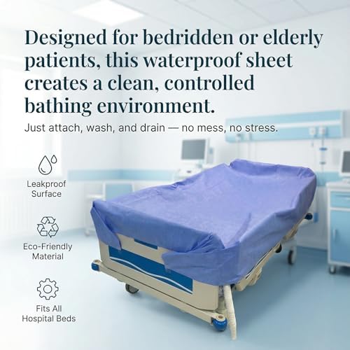 Sábana de Lavado Bold Grup con Manguera de Drenaje - Almohadilla Impermeable y Kit de Baño Portátil para Pacientes Encamados, Ancianos y - imagen 5