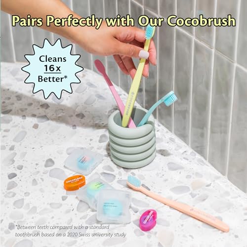 Cocofloss Dental Floss Woven, Muestra Favorita, Cuidado Oral Diseñado por Dentistas, Con Aceite de Coco, Vegano, Amigable para Niños, 1 Menta (33 - imagen 4