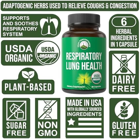 Desintoxicación Pulmonar Orgánica USDA para Fumadores y No Fumadores con 6 Ingredientes Clave. Suplemento de Cápsulas para la Salud Respiratoria. - imagen 3