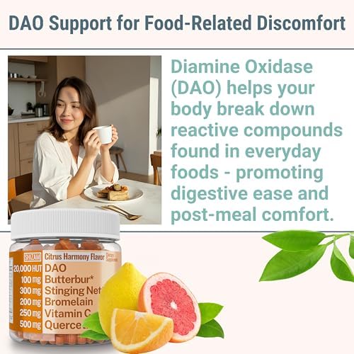 Gomitas de Enzima Bromelina SHIZAM DAO con Extracto de Raíz de Ortiga, Quercetina y Butterbur, Suplemento Alternativo de 500mg - imagen 5