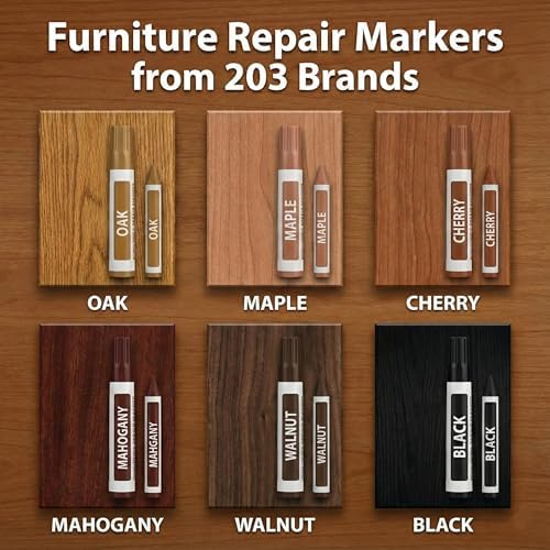 Kit para eliminar rayones y manchas en superficies de madera - Incluye el Original Almond Stick de Tibet y marcadores para retoque de muebles (203 - imagen 4