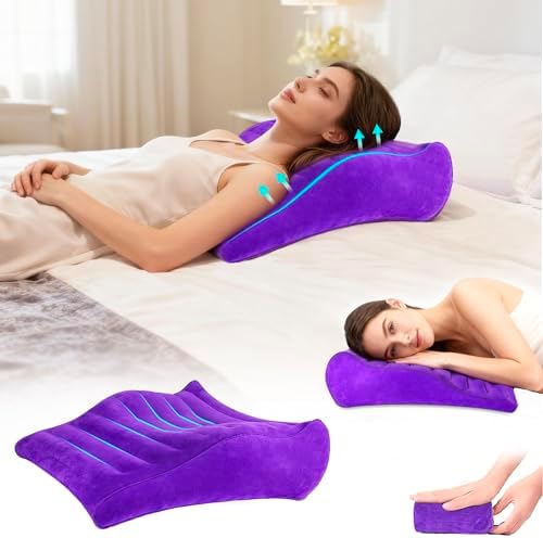 Cojín Inflable Opertam en Forma de Cuña para Viajar, Ligero y Portátil, Alivio de Reflujo Ácido, Ideal para Dormir y Soporte Lumbar en Camping - imagen 1