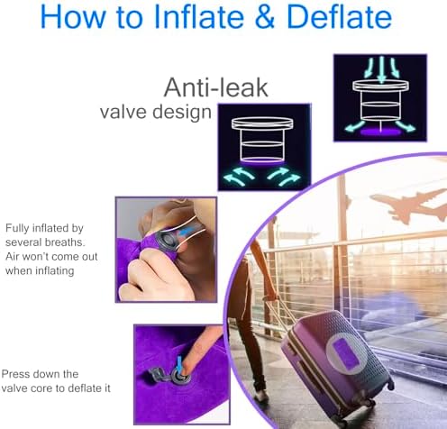 Cojín Inflable Opertam en Forma de Cuña para Viajar, Ligero y Portátil, Alivio de Reflujo Ácido, Ideal para Dormir y Soporte Lumbar en Camping - imagen 7