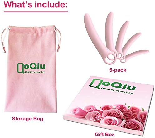 Set de 5 Dilatadores de Silicón para Entrenamiento de Músculos del Suelo Pélvico, Masajeador para Mujeres, Dispositivo de Fortalecimiento (con Bolsa - imagen 3
