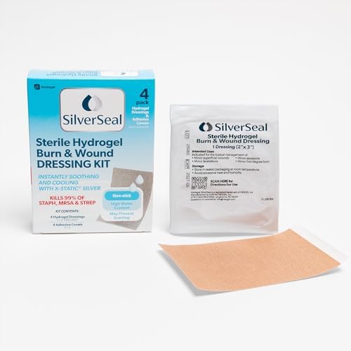 Kit de Vendajes Hidrogel SilverSeal con Plata X-Static - Aprobado por la FDA para Quemaduras, Cortes y Heridas - Hidratación, Alivio y Protección - 4 - imagen 6