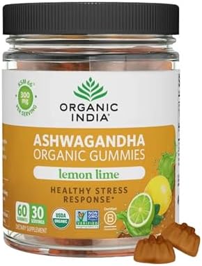 Gomitas Orgánicas INDIA Ashwagandha para Hombres y Mujeres - Suplemento para el Estrés, KSM-66 Raíz de Ashwagandha, Extra Fuerte, Vegan, Sin OGM - - imagen 1
