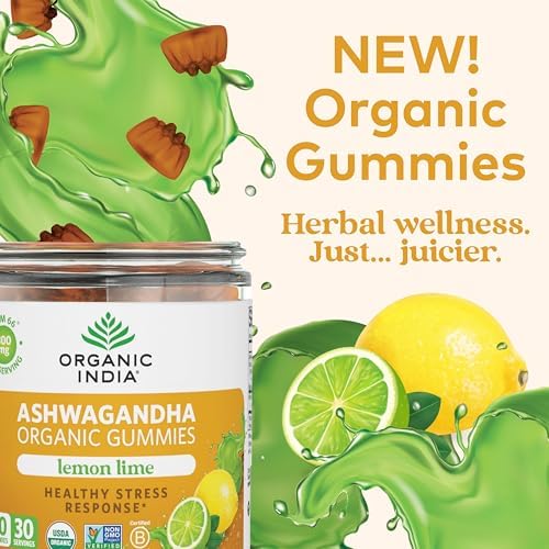 Gomitas Orgánicas INDIA Ashwagandha para Hombres y Mujeres - Suplemento para el Estrés, KSM-66 Raíz de Ashwagandha, Extra Fuerte, Vegan, Sin OGM - - imagen 2