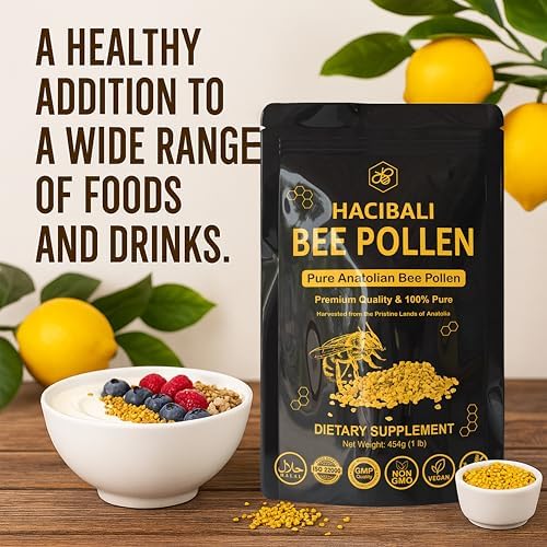 Granulados de Polen de Abeja Orgánico HACIBALI – 1 lb (454g) – Crudo y Natural – Certificado Orgánico EU y USDA – Halal, Kosher, GMP, ISO 22000 – - imagen 7