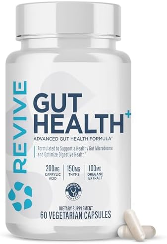 Suplementos de Salud Digestiva Revive MD para Hombres y Mujeres - Reparación Diaria del Intestino con Tomillo, Orégano y Cardo Mariano - Vegano, Sin - imagen 1