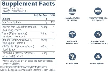 Suplementos de Salud Digestiva Revive MD para Hombres y Mujeres - Reparación Diaria del Intestino con Tomillo, Orégano y Cardo Mariano - Vegano, Sin - imagen 6
