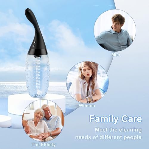 Kit de Enema Automático con Bulbo Eléctrico de 20oz - 3 Velocidades y 10 Vibraciones para Limpieza Colónica, Limpiador Anal Antirretorno con Control - imagen 5