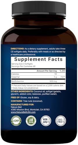 NatureBell Benfotiamina 600mg por Porción, 180 Softgels de Aceite de Coco | Vitamina B1 Liposoluble para Hombres y Mujeres, Convertida en Tiamina - imagen 7