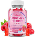 Gomitas de Potasio XIAAN para Hombres y Mujeres, Suplemento Vegano/Sin Azúcar/Sin Gluten para Calambres y Balance Electrolítico, Sabor Frambuesa, 60 - imagen 1