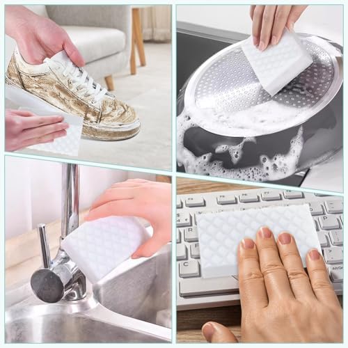 Esponjas Mágicas GLIMGLINT 96PK, 2X Densidad, Almohadillas de Espuma de Melamina, Suministros de Limpieza para Cocina, Baño, Muebles y Más - imagen 6