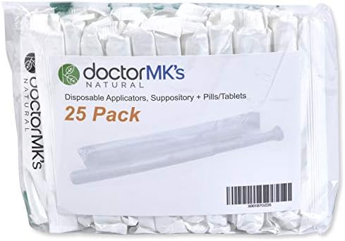 Aplicadores de Supositorios (Paquete de 25), Compatibles con la Mayoría de Supositorios, Pastillas y Tabletas, Envuelto Individualmente, Desechable, - imagen 1