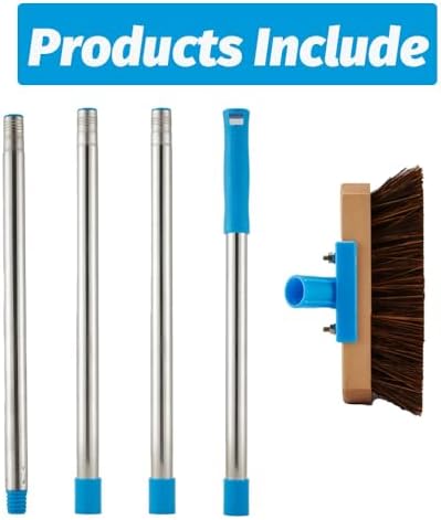 Cepillo de Piso YONILL de Uso Rudo con Mango Largo de 60 - Cepillo para Limpiar Superficies Rugosas, Concreto, Patio, Jardín y Banqueta con Cerdas - imagen 7