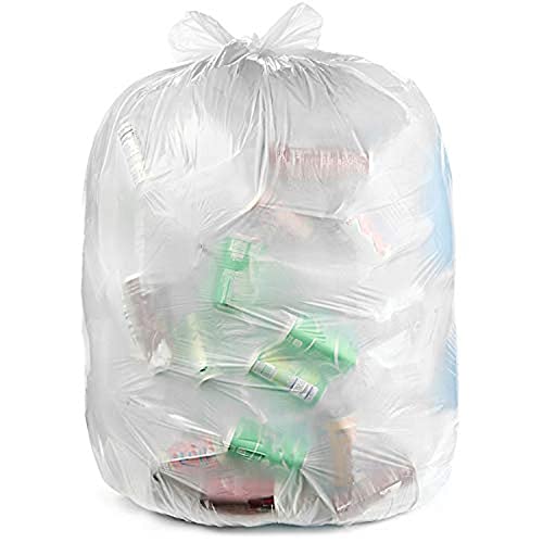 Bolsas de Basura Ultrasac de 45 Galones 3.0 MIL Claras para Contratistas con Cinta - 33 x 48 - Paquete de 20 - para Construcción, Comercial e - imagen 5