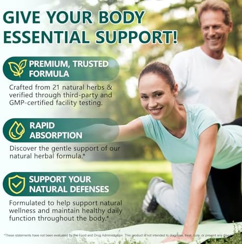 Suplementos para Drenaje Linfático, Apoyo Herbal al Sistema Linfático para Mujeres y Hombres con Diente de León, Bardana, Equinácea, Cúrcuma, - imagen 5