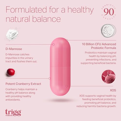 Probioticos Vaginales Trigg para Mujeres - Equilibrio de pH, Digestión, Salud Femenina con Arándano - Mezcla Prebiótica, Lactobacillus - 90 Cápsulas - imagen 3