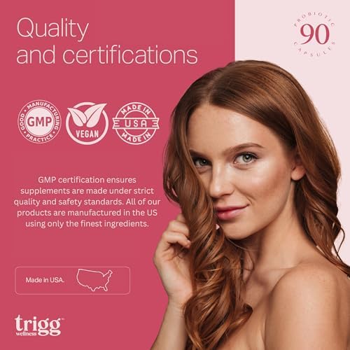 Probioticos Vaginales Trigg para Mujeres - Equilibrio de pH, Digestión, Salud Femenina con Arándano - Mezcla Prebiótica, Lactobacillus - 90 Cápsulas - imagen 4