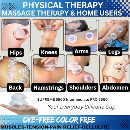 Set de Ventosas de Silicón Cupping Warehouse Supreme 4 Intermedio Pro 5560 para Principiantes – Grado Médico, para Masaje, Alivio del Dolor, - imagen 2