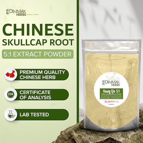 Extracto Orgánico de Scutellaria Baicalensis Dimmak Herbs 5:1 (Skullcap Chino) para Defensa Inmunológica, Apoyo a la Inflamación y Salud Pulmonar - - imagen 2
